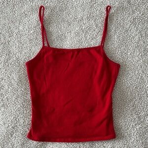 Garage Red Cotton Camisole Top
